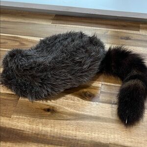 Faux Fur Hat with Tail
